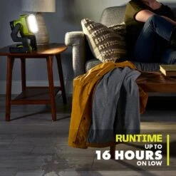 Ryobi ONE+ 18V Lithium-Ion 4.0 Ah Battery, 2.0 Ah Battery And Charger Kit With ONE+ Cordless Hybrid LED Work Light -RYOBI TOOLS SALE ryobi jobsite lighting psk106sb pcl633b 66 1000