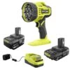 Ryobi ONE+ 18V Lithium-Ion Kit With 2.0 Ah And 4.0 Ah Batteries, Charger, And ONE+ 18V Cordless LED Spotlight