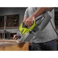 Ryobi 6 Amp Corded AC Biscuit Joiner Kit With Dust Collector And Bag -RYOBI TOOLS SALE ryobi joiners jm83k 76 1000