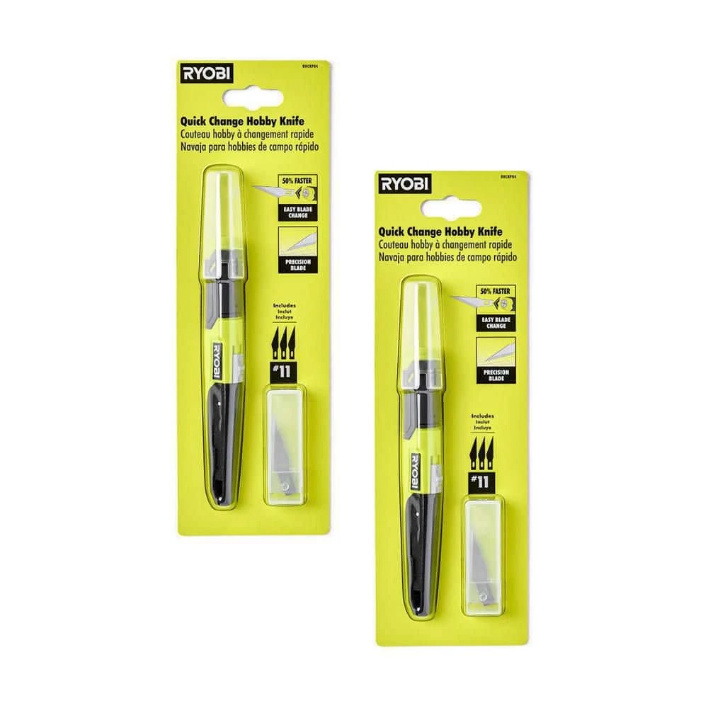 Ryobi Quick Change Hobby Knife (2-Pack) 1 Ryobi Quick Change Hobby Knife (2-Pack)