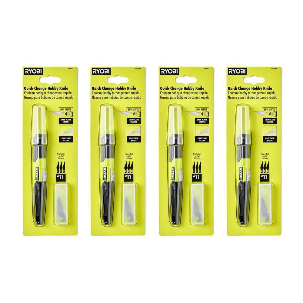 Ryobi Quick Change Hobby Knife (4-Pack) 1 Ryobi Quick Change Hobby Knife (4-Pack)
