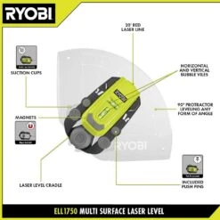 Ryobi Multi Surface Laser Level 15 Ryobi Multi Surface Laser Level -RYOBI TOOLS SALE ryobi laser level ell1750 40 1000