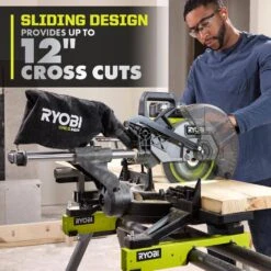 Ryobi ONE+ HP 18V Brushless Cordless 10 In. Sliding Compound Miter Saw (Tool Only) With SPEED BENCH Mobile Workstation -RYOBI TOOLS SALE ryobi miter saws pblms01b stm202 66 1000