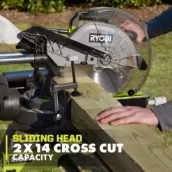 Ryobi 15 Amp Corded 12 In. Sliding Compound Miter Saw And ONE+ 18V 16-Gauge Cordless AirStrike Finish Nailer (Tool Only) -RYOBI TOOLS SALE ryobi miter saws tss121 p326 a0 1000