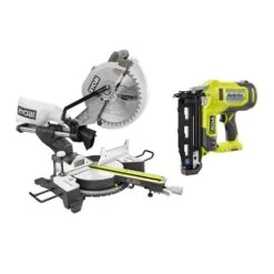 Ryobi 15 Amp Corded 12 In. Sliding Compound Miter Saw And ONE+ 18V 16-Gauge Cordless AirStrike Finish Nailer (Tool Only) -RYOBI TOOLS SALE ryobi miter saws tss121 p326 d4 1000