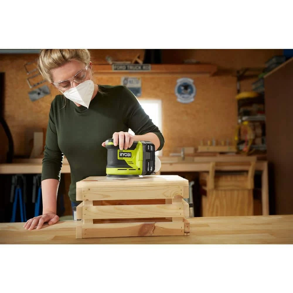 Ryobi ONE+ 18V Cordless 5 In. Random Orbit Sander With 2.0 Ah Battery And Charger Kit 10 Ryobi ONE+ 18V Cordless 5 In. Random Orbit Sander With 2.0 Ah Battery And Charger Kit - Image 10