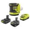 Ryobi ONE+ 18V Lithium-Ion 4.0 Ah Battery, 2.0 Ah Battery And Charger Kit With ONE+ Cordless 5 In. Random Orbit Sander