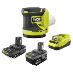 Ryobi ONE+ 18V Lithium-Ion 4.0 Ah Battery, 2.0 Ah Battery And Charger Kit With ONE+ Cordless 5 In. Random Orbit Sander