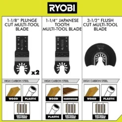 Ryobi 4-Piece Wood Oscillating Multi-Tool Blade Set -RYOBI TOOLS SALE ryobi oscillating tool attachments a24401 40 1000