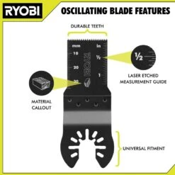 Ryobi 4-Piece Wood Oscillating Multi-Tool Blade Set With 16-Piece Oscillating Multi-Tool Blade Accessory Set -RYOBI TOOLS SALE ryobi oscillating tool attachments a24401 a241601 40 1000