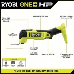 Ryobi ONE+ HP 18V 6.0 Ah Lithium-Ion HIGH PERFORMANCE Battery And Charger Kit With ONE+ HP 18V Brushless Multi-Tool -RYOBI TOOLS SALE ryobi oscillating tools psk016 pblmt51b 40 1000