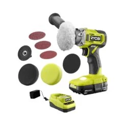 Ryobi ONE+ 18V Cordless 3 In. Variable Speed Detail Polisher/Sander Kit With (1) 2.0 Ah Battery And Charger