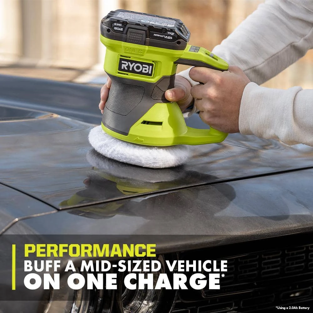 Ryobi ONE+ 18V Cordless 6 In. 2-Speed Buffer Kit With 2.0 Ah Battery And Charger 6 Ryobi ONE+ 18V Cordless 6 In. 2-Speed Buffer Kit With 2.0 Ah Battery And Charger - Image 6