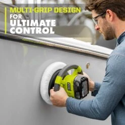 Ryobi ONE+ 18V Cordless 10 In. Variable Speed Random Orbit Buffer With 2.0 Ah Battery And Charger Kit -RYOBI TOOLS SALE ryobi polishers pcl465b psk005 1d 1000