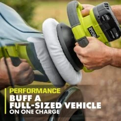 Ryobi ONE+ 18V Cordless 10 In. Variable Speed Random Orbit Buffer With 2.0 Ah Battery And Charger Kit -RYOBI TOOLS SALE ryobi polishers pcl465b psk005 66 1000