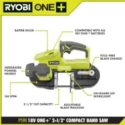 Ryobi ONE+ 18V Cordless 2-1/2 In. Compact Band Saw (Tool Only) -RYOBI TOOLS SALE ryobi portable band saws p590 a0 1000