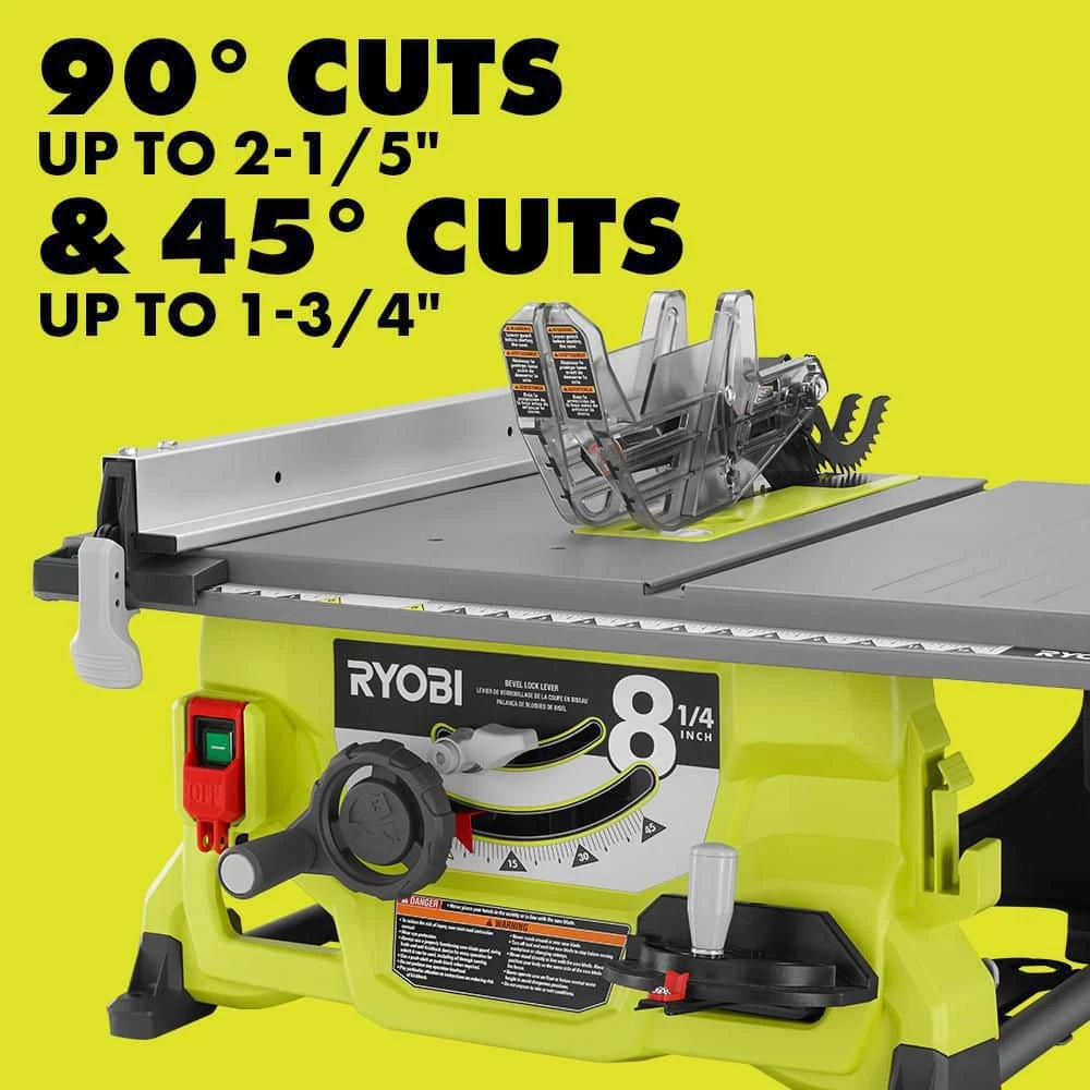 Ryobi 13 Amp 8-1/4 In. Compact Portable Corded Jobsite Table Saw (No Stand) 4 Ryobi 13 Amp 8-1/4 In. Compact Portable Corded Jobsite Table Saw (No Stand) - Image 4