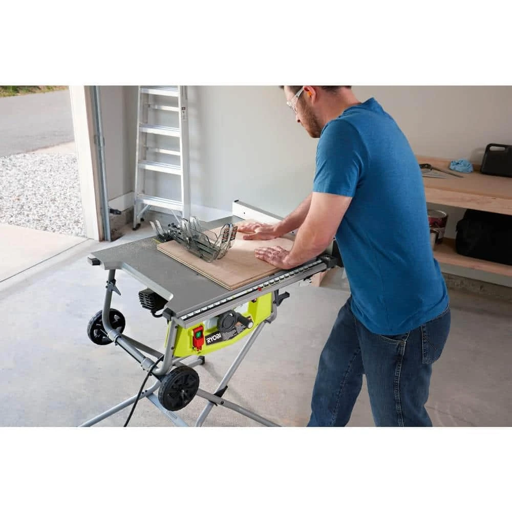 Ryobi 15 Amp 10 In. Expanded Capacity Portable Corded Table Saw With Rolling Stand 7 Ryobi 15 Amp 10 In. Expanded Capacity Portable Corded Table Saw With Rolling Stand - Image 7