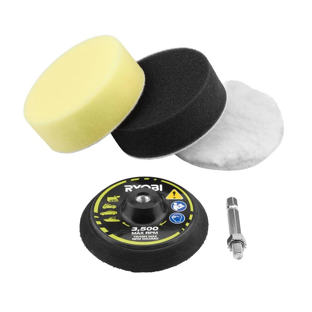 Ryobi Buffing And Polishing Drill Attachment Set (4-Piece) 1 Ryobi Buffing And Polishing Drill Attachment Set (4-Piece)
