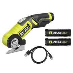 Ryobi USB Lithium Power Cutter Kit With 2.0 Ah USB Lithium Battery, Charging Cable, And Extra USB Lithium 3.0 Ah Battery