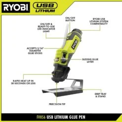 Ryobi USB Lithium 4-Tool Hobby Combo Kit With Cutter, Rotary Tool, Carver, Glue Pen, Batteries, And USB Charging Cable -RYOBI TOOLS SALE ryobi power cutting tools fvh100k2 1d 1000