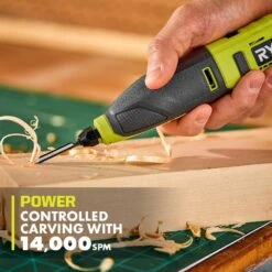Ryobi USB Lithium 4-Tool Hobby Combo Kit With Cutter, Rotary Tool, Carver, Glue Pen, Batteries, And USB Charging Cable -RYOBI TOOLS SALE ryobi power cutting tools fvh100k2 1f 1000