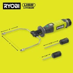 Ryobi USB Lithium Hot Wire Foam Cutter Kit W/ 2.0 Ah Lithium-ion Battery, Charging Cable, & 2.0 Ah Batteries (2-Pack) -RYOBI TOOLS SALE ryobi power cutting tools fvh64k fvb202 4f 1000 1