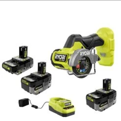 Ryobi ONE+ 18V HIGH PERFORMANCE Kit W/ (2) 4.0 Ah Batteries, 2.0 Ah Battery, Charger, & ONE+ HP Brushless Cut-Off Tool