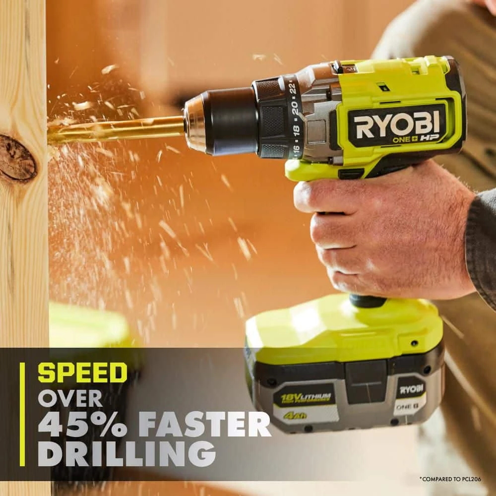 Ryobi ONE+ HP 18V Brushless Cordless 1/2 In. Drill/Driver Kit With 4.0 Ah Battery, Charger, And Bag 6 Ryobi ONE+ HP 18V Brushless Cordless 1/2 In. Drill/Driver Kit With 4.0 Ah Battery, Charger, And Bag - Image 6