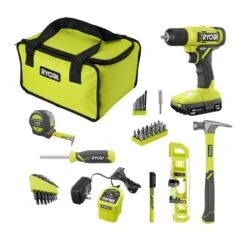 Ryobi ONE+ 18V Cordless 3/8 In. Drill Kit With 1.5 Ah Battery, Charger, And 53 Accessories -RYOBI TOOLS SALE ryobi power drills pcl1113k1 d4 1000