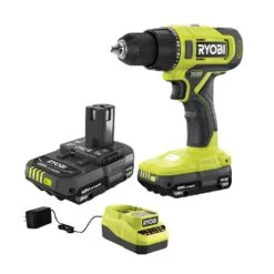 Ryobi ONE+ 18V Cordless 1/2 In. Drill/Driver Kit With 1.5 Ah Battery, Charger, And ONE+ 18V 2.0 Ah Lithium-Ion Battery