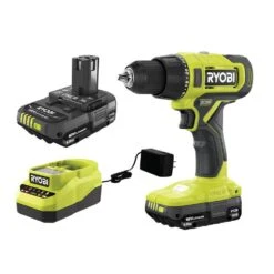 Ryobi ONE+ 18V Cordless 1/2 In. Drill/Driver Kit With (2) 1.5 Ah Batteries And Charger -RYOBI TOOLS SALE ryobi power drills pcl206k2 d4 1000