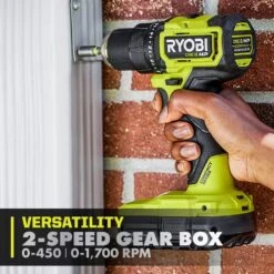 Ryobi ONE+ HP 18V Brushless Cordless Compact 1/2 In. Drill/Driver (Tool Only) -RYOBI TOOLS SALE ryobi power drills psbdd02b 4f 1000