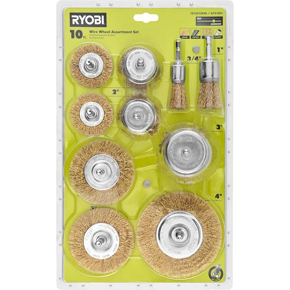 Ryobi Wire Wheel Assortment Set (10-Piece) 6 Ryobi Wire Wheel Assortment Set (10-Piece) - Image 6