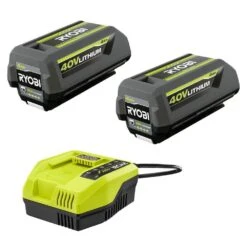 Ryobi 40V Lithium-Ion (2) 4.0 Ah Battery/4A Fast Charger Starter Kit -RYOBI TOOLS SALE ryobi power tool batteries op404042408 76 1000