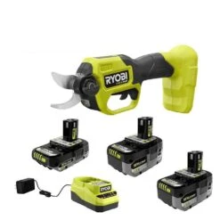 Ryobi ONE+ 18V HIGH PERFORMANCE Kit W/ (2) 4.0 Ah Batteries, 2.0 Ah Battery, Charger, & ONE+ HP Brushless Pruning Shear