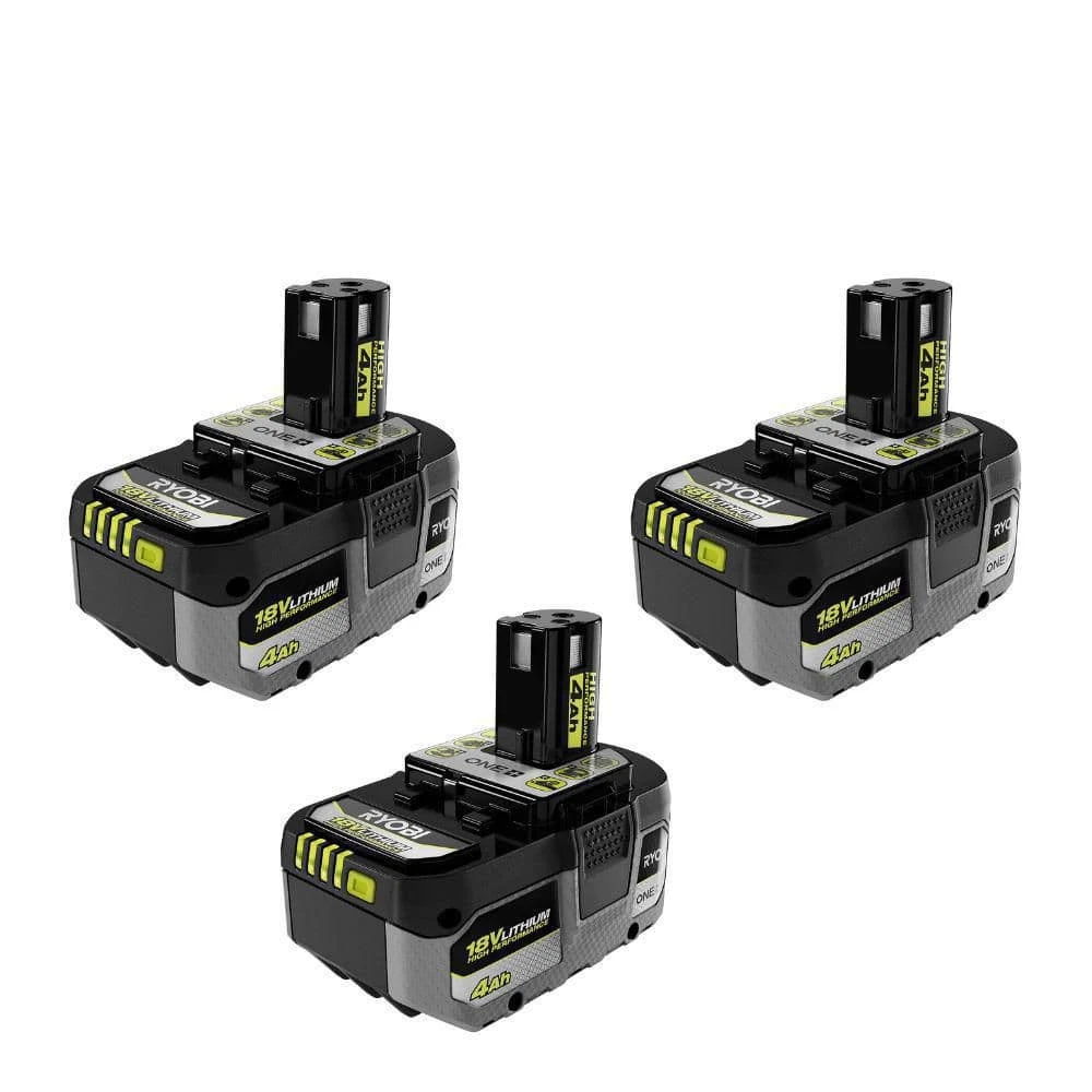 Ryobi ONE+ 18V 4.0 Ah Lithium-Ion HIGH PERFORMANCE Battery (3-Pack) 1 Ryobi ONE+ 18V 4.0 Ah Lithium-Ion HIGH PERFORMANCE Battery (3-Pack)