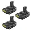 Ryobi ONE+ 18V Lithium-Ion 2.0 Ah Compact Battery (3-Pack)