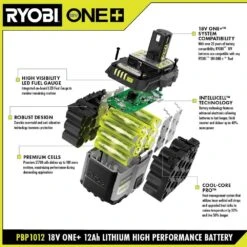 Ryobi ONE+ 18V 12.0 Ah Lithium-Ion HIGH PERFORMANCE Battery -RYOBI TOOLS SALE ryobi power tool batteries pbp1012 40 1000