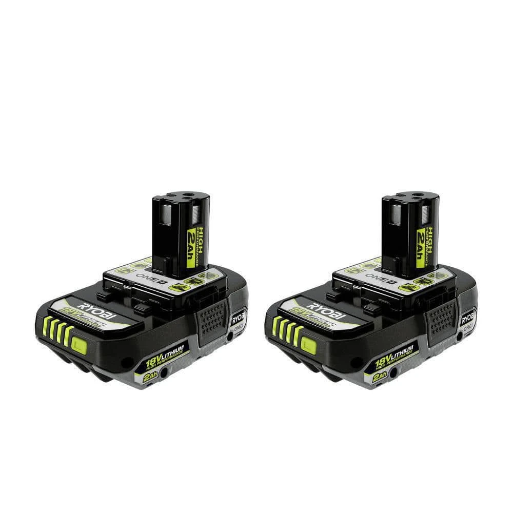 Ryobi ONE+ 18V HIGH PERFORMANCE Lithium-Ion 2.0 Ah Compact Battery (2-Pack) 1 Ryobi ONE+ 18V HIGH PERFORMANCE Lithium-Ion 2.0 Ah Compact Battery (2-Pack)