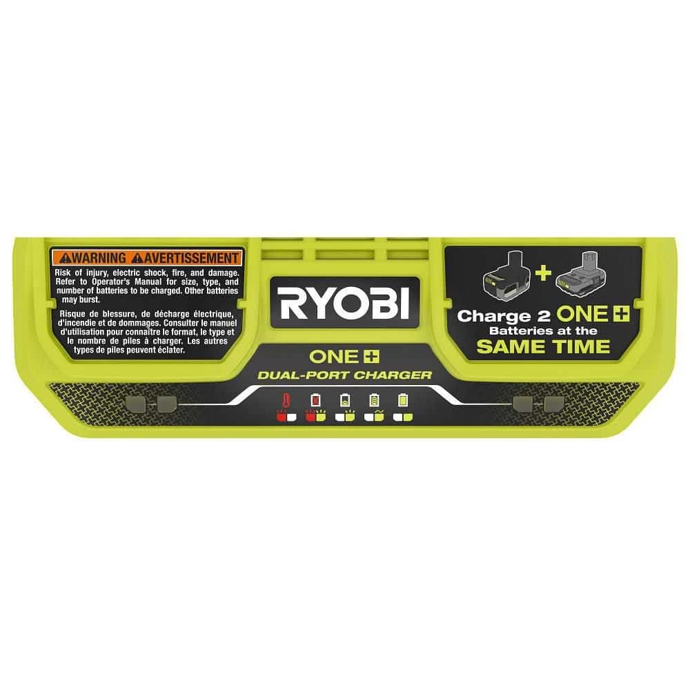 Ryobi ONE+ 18V Dual-Port Simultaneous Charger With ONE+ 18V 8.0 Ah Lithium-Ion HIGH PERFORMANCE Battery 10 Ryobi ONE+ 18V Dual-Port Simultaneous Charger With ONE+ 18V 8.0 Ah Lithium-Ion HIGH PERFORMANCE Battery - Image 10