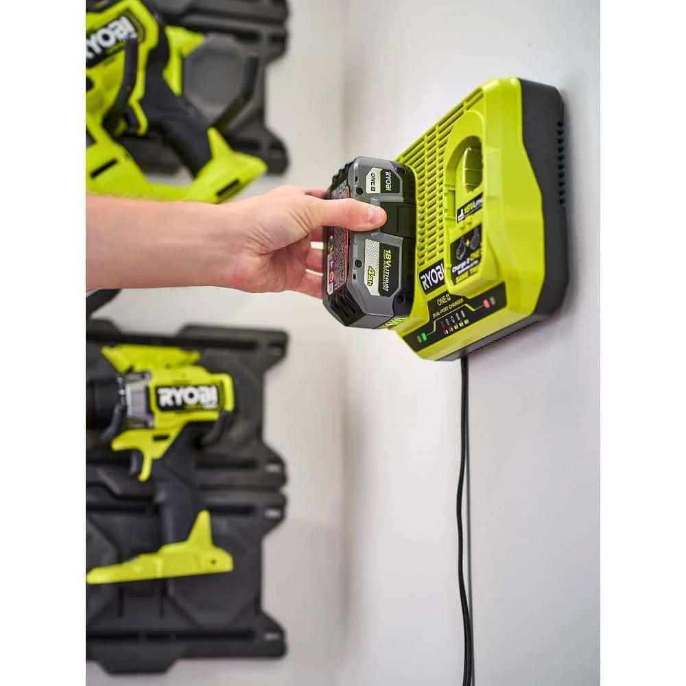 Ryobi ONE+ 18V Dual-Port Simultaneous Charger With ONE+ 18V 8.0 Ah Lithium-Ion HIGH PERFORMANCE Battery 8 Ryobi ONE+ 18V Dual-Port Simultaneous Charger With ONE+ 18V 8.0 Ah Lithium-Ion HIGH PERFORMANCE Battery - Image 8