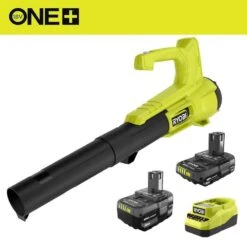 Ryobi ONE+ 18V Lithium-Ion Starter Kit With 2.0 Ah Battery, 4.0 Ah Battery, Charger And ONE+ 250 CFM Cordless Leaf Blower -RYOBI TOOLS SALE ryobi power tool batteries psk106sb p21011btl d4 1000