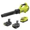Ryobi ONE+ 18V Lithium-Ion Starter Kit With 2.0 Ah Battery, 4.0 Ah Battery, Charger And FREE ONE+ HP 120 MPH 450 CFM Blower