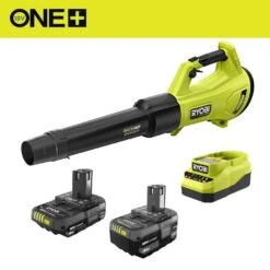 Ryobi ONE+ 18V Lithium-Ion Starter Kit With 2.0 Ah Battery, 4.0 Ah Battery, Charger And FREE ONE+ HP 120 MPH 450 CFM Blower -RYOBI TOOLS SALE ryobi power tool batteries psk106sb p21014btl d4 1000