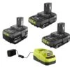 Ryobi ONE+ 18V Lithium-Ion Kit With 2.0 Ah And 4.0 Ah Batteries, Charger, AndONE+ 18V 2.0 Ah Lithium-Ion Battery