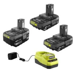 Ryobi ONE+ 18V Lithium-Ion Kit With 2.0 Ah And 4.0 Ah Batteries, Charger, AndONE+ 18V 2.0 Ah Lithium-Ion Battery -RYOBI TOOLS SALE ryobi power tool batteries psk106sb pbp006 d4 1000
