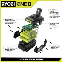 Ryobi ONE+ 18V Lithium-Ion Kit W/ 2.0 Ah Battery, 4.0 Ah Battery, Charger, LINK Wall Rails (2PK) & (2) LINK ONE+ Battery Shelf -RYOBI TOOLS SALE ryobi power tool batteries psk106sb stm504 stm818 stm818 40 1000
