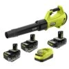 Ryobi ONE+ 18V HIGH PERFORMANCE Kit W/ (2) 4.0 Ah Batteries, 2.0 Ah Battery, Charger, & ONE+ HP 120 MPH 450 CFM Blower
