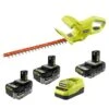 Ryobi ONE+ 18V HIGH PERFORMANCE Kit W/ (2) 4.0 Ah Batteries, 2.0 Ah Battery, Charger, & ONE+ 18” Cordless Hedge Trimmer